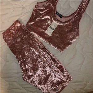 2 piece velvet set